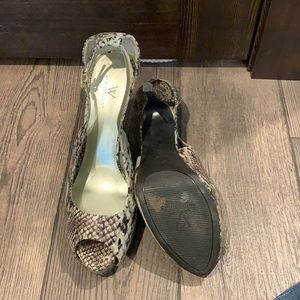 Worthington snake print heels